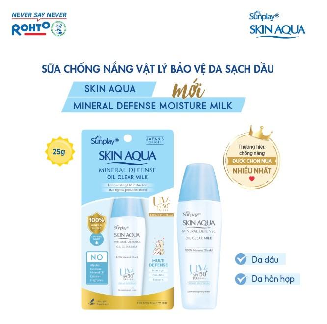 Kem chống nắng Sunplay Skin Aqua Mineral Defense Oil Clear Milk SPF50+ PA++++