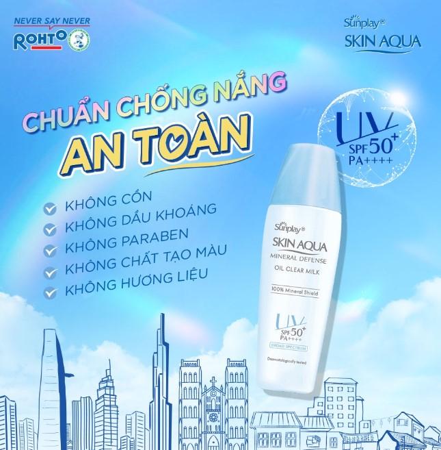 Kem chống nắng Sunplay Skin Aqua Mineral Defense Oil Clear Milk SPF50+ PA++++