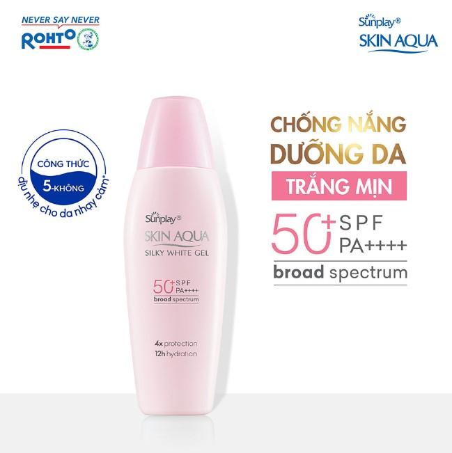 Kem chống nắng Sunplay Skin Aqua Silky White Gel SPF 50+ PA++++