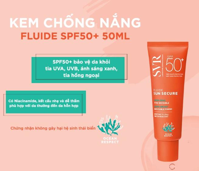 Kem chống nắng SVR Sun Secure Fluide SPF50+