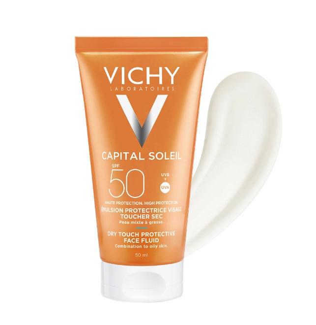 Kem chống nắng Vichy Capital Soleil Mattifying Dry Touch Face Fluid SPF50 UVB+UVA