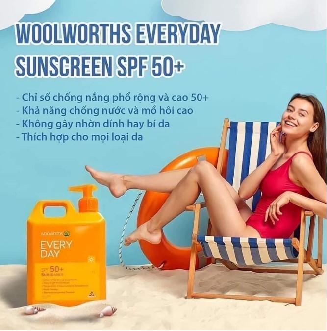 Kem chống nắng Woolworths Everyday Sunscreen SPF 50+