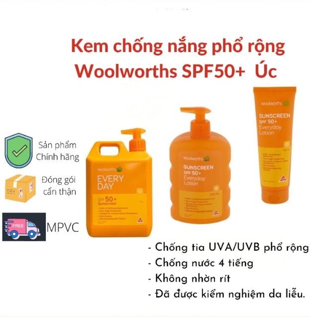 Kem chống nắng Woolworths Everyday Sunscreen SPF50+