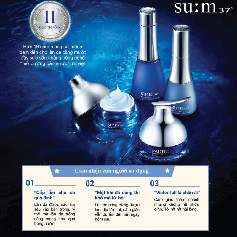 Kem dưỡng ẩm mượt da dạng gel Su:m37 Water-full Time Leap Water Gel Cream 50ml
