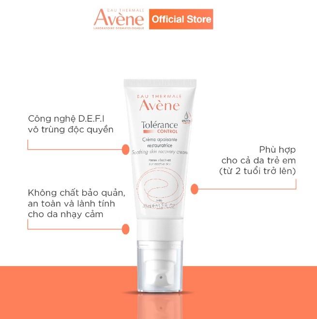 Kem dưỡng ẩm phục hồi và làm dịu da nhạy cảm Avène Skin Recovery Cream mẫu mới