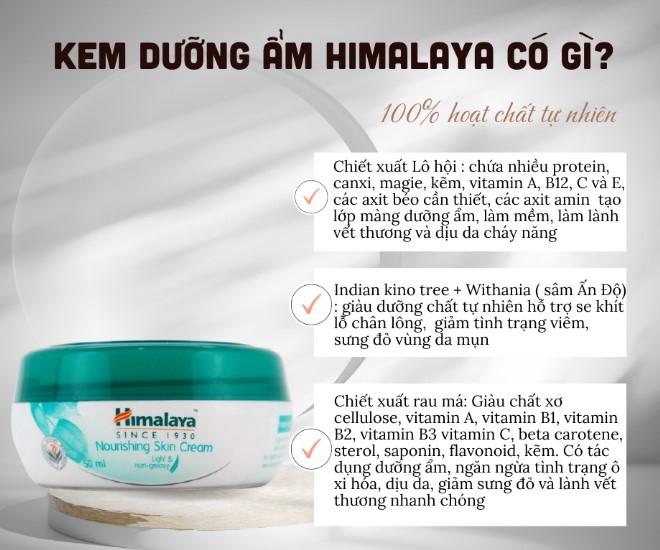 Kem dưỡng cấp ẩm se khít lỗ chân lông Himalaya Nourishing Skin Cream