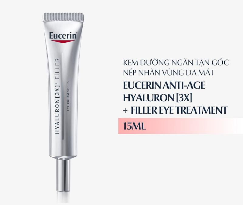 Kem dưỡng giảm nếp nhăn vùng mắt Eucerin Hyaluron [3X]+ Filler Eye Cream SPF15