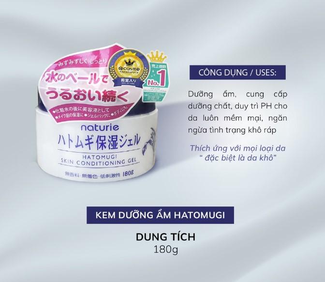 Kem dưỡng Naturie Hatomugi Skin Conditioning Gel