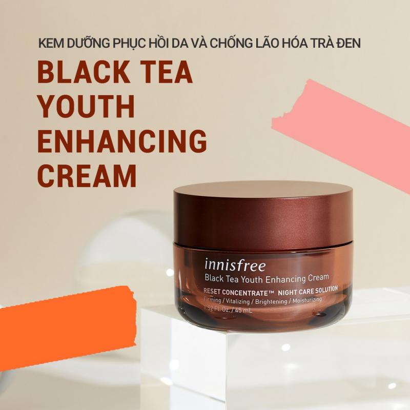 Kem dưỡng phục hồi da và chống lão hóa trà đen innisfree Black Tea Youth Enhancing Cream 45ml