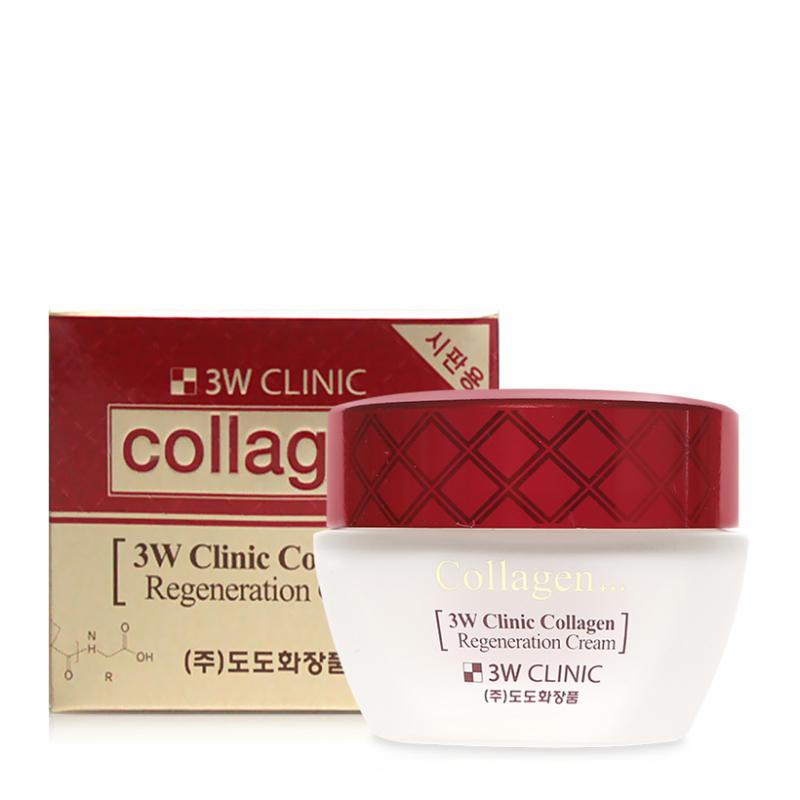 Kem dưỡng tái tạo da, chống lão hóa 3W Clinic Collagen Regeneration Cream 60ml - Đỏ