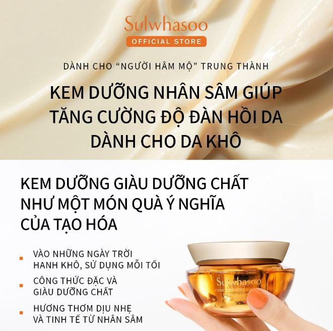 Kem dưỡng tái tạo da từ nhân sâm Sulwhasoo Concentrated Ginseng Renewing Cream