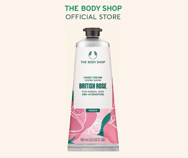 Kem dưỡng tay Body Shop British Rose Petal-Soft Hand Cream
