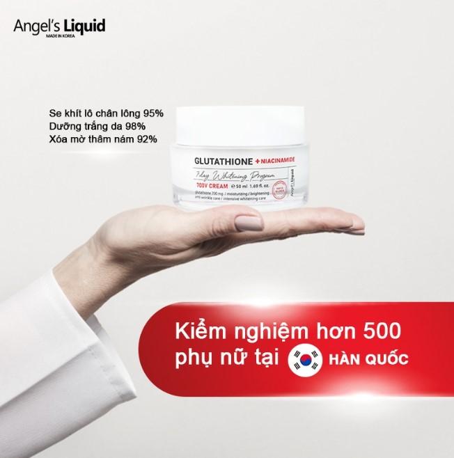 Kem dưỡng trắng Angel’s Liquid Glutathione Plus Niacinamide 700 V Cream