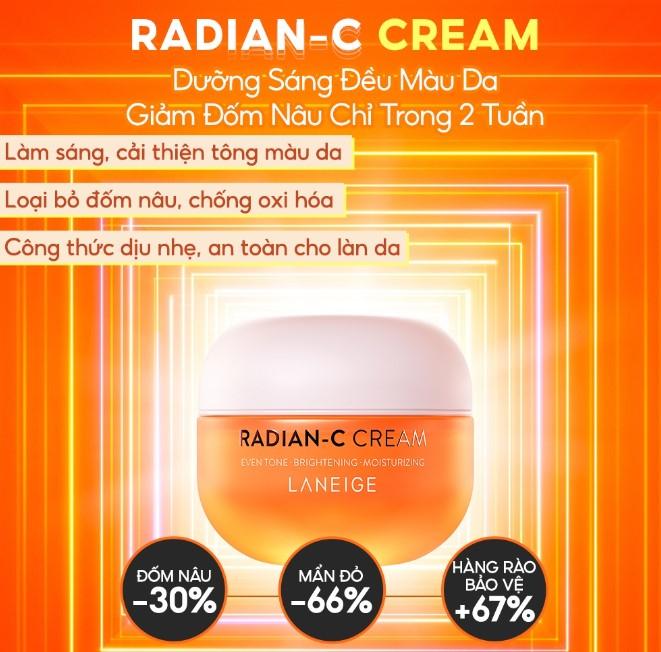 Kem dưỡng trắng da  Laneige Radian-C Cream