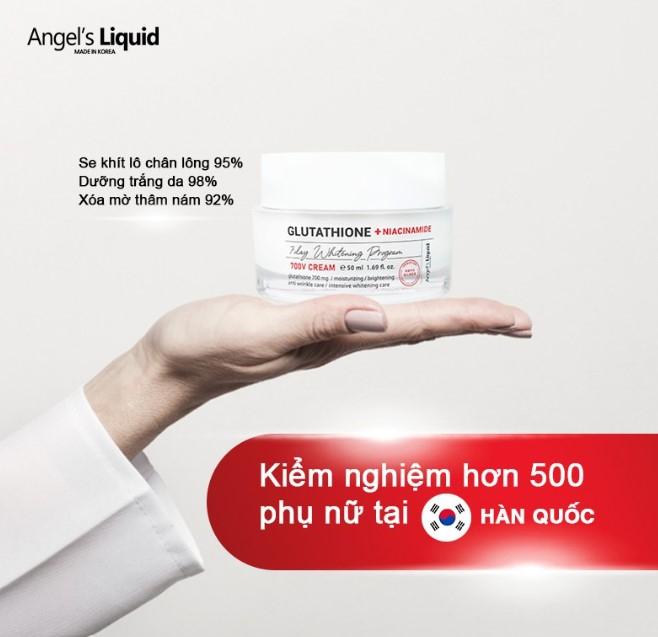 Kem dưỡng trắng mờ nám Angel’s Liquid Glutathione Plus Niacinamide 700 V Cream