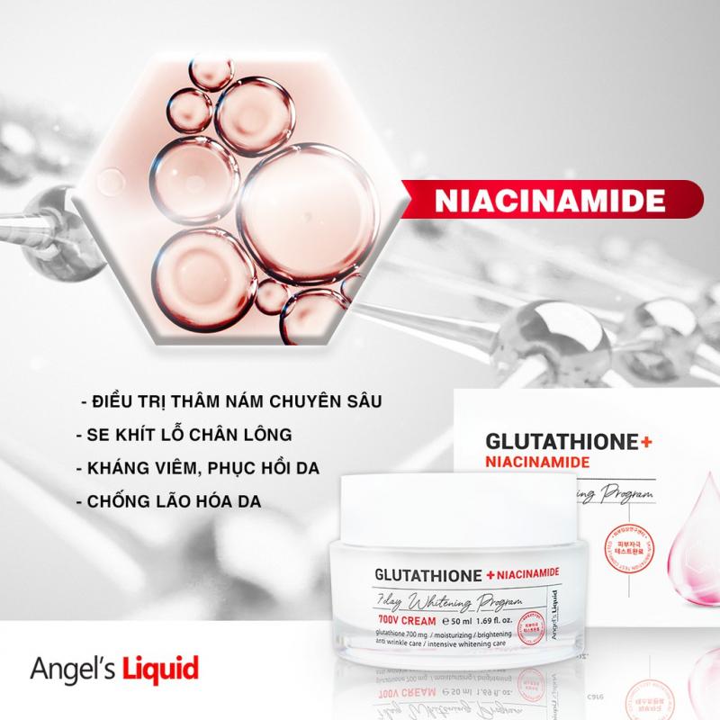 Kem dưỡng truyền trắng mờ nám Angel Liquid Glutathione Plus Niacinamide 700 V Cream