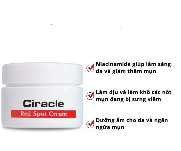 Kem hỗ trợ giảm mụn Ciracle Red Spot Cream