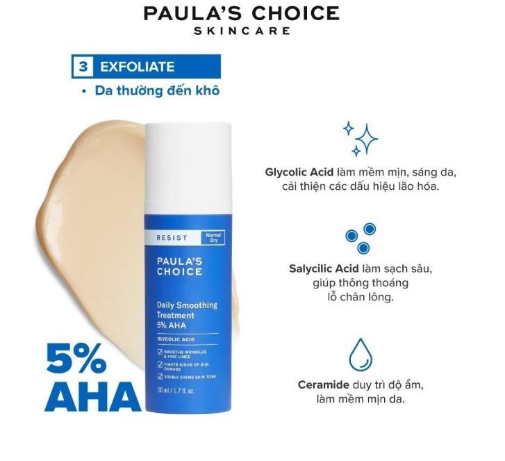 Kem tẩy tế bào chết Paula’s Choice Resist Daily Smoothing Treatment With 5% AHA
