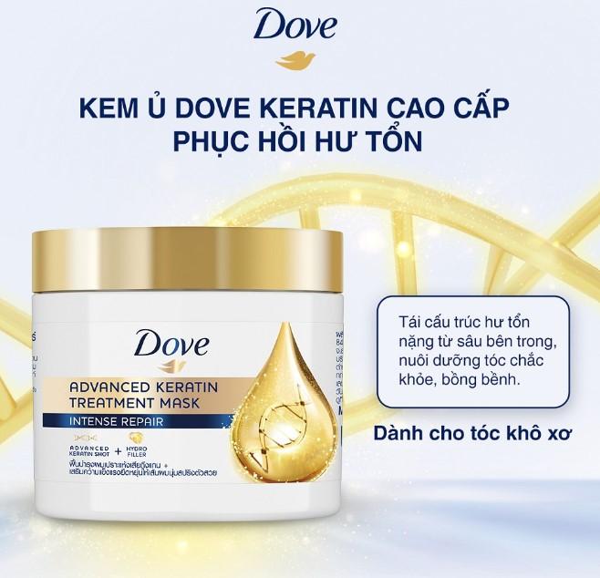 Kem ủ Dove Advanced Keratin Treament Mask