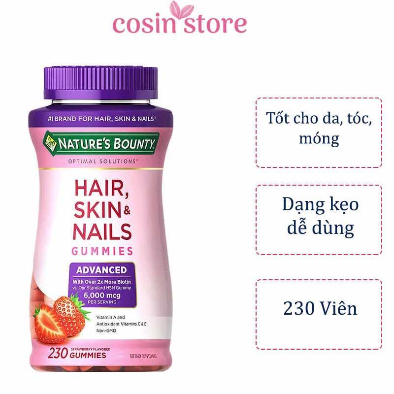 Kẹo dẻo Nature's Bounty Hair Skin & Nails Gummies