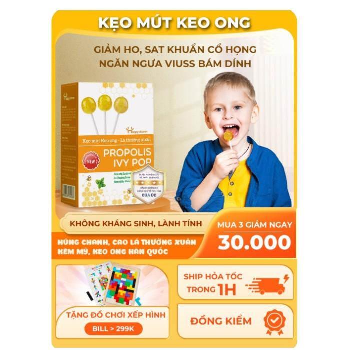Kẹo mút keo ong -  Happy Vitamin