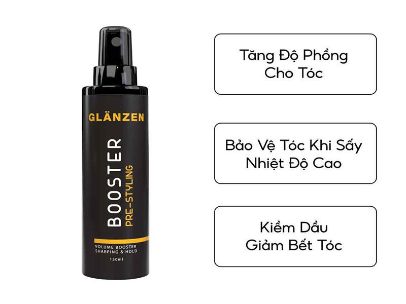 Keo xịt tạo phồng tóc Glanzen Booster Pre-Styling