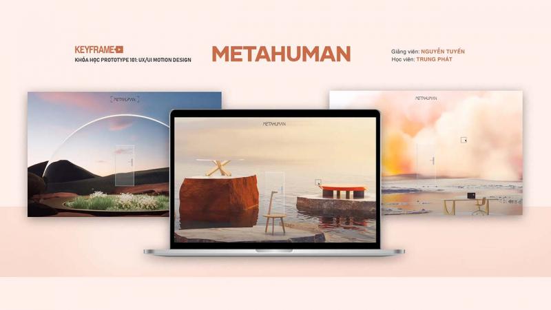 Tác phẩm thiết kế website của học viên Trung Phát tại Keyframe Multimedia, khóa học UX/UI Motion Design