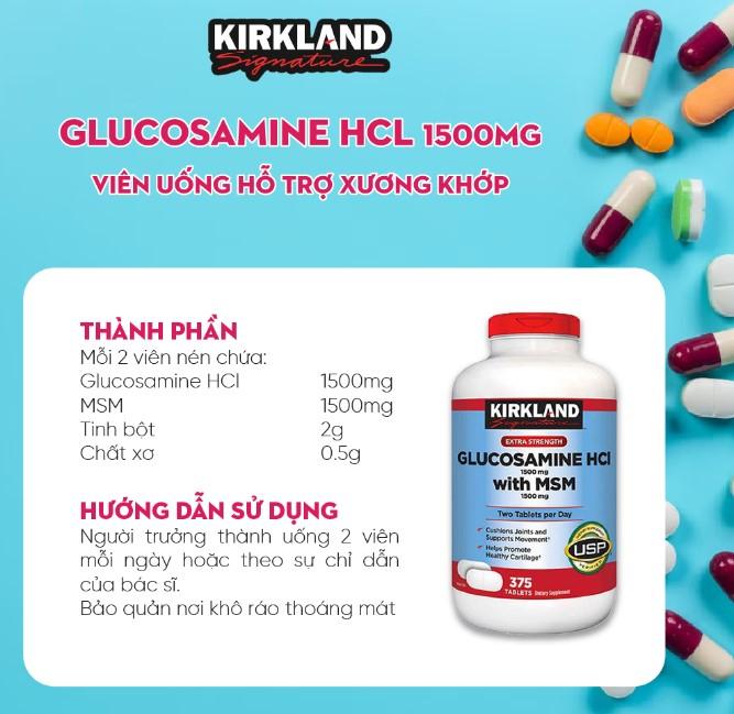 Kirkland Signature Glucosamine HCL 1500mg With MSM 1500mg