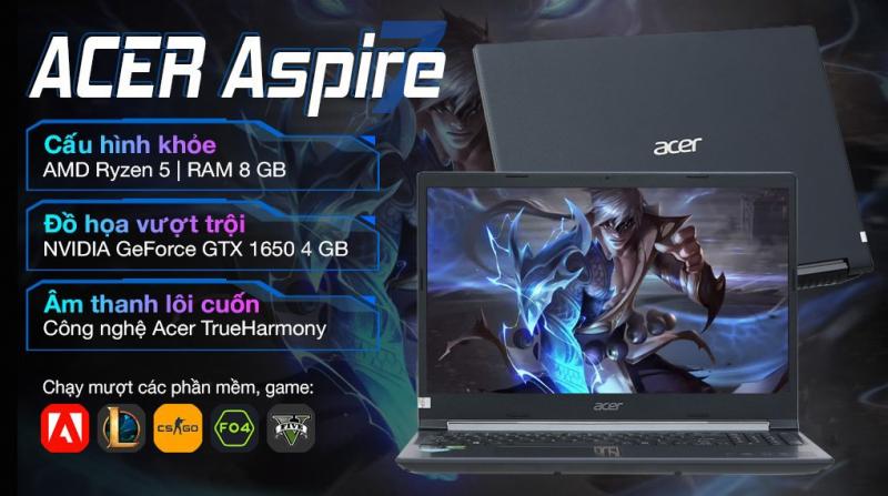 Laptop Acer Gaming Aspire 7 A715-42G-R4XX/ R6ZR