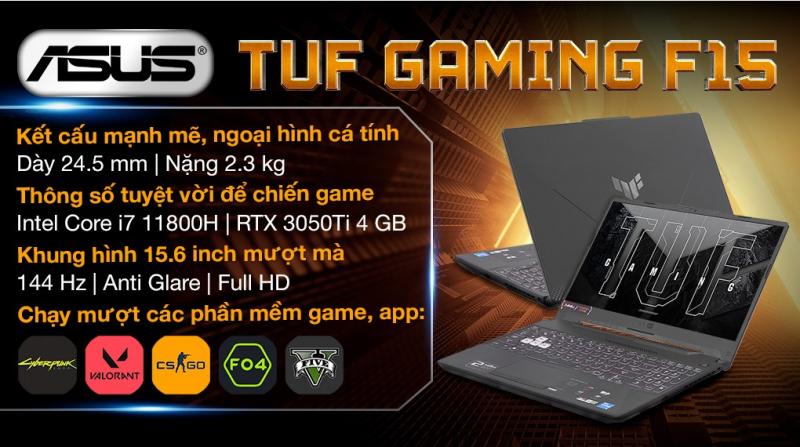 Laptop Asus TUF Gaming F15 FX506HE-HN075W