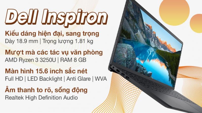 Laptop Dell Inspiron 15 3515/ R3 - 3250U/8GB/256GB/Office H&S/Win11 (G6GR71)