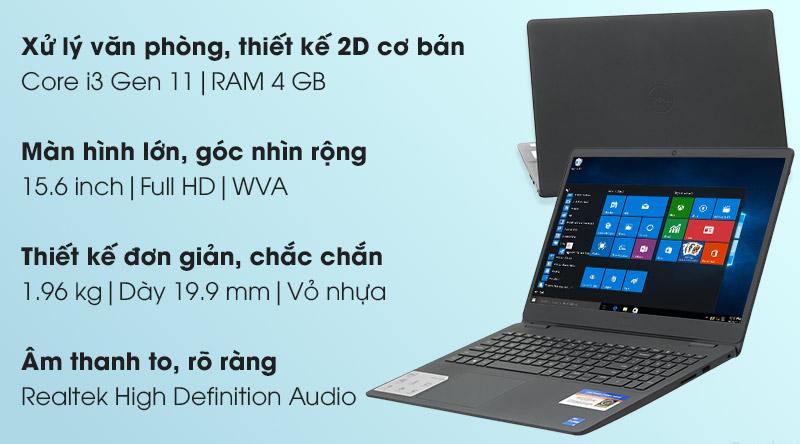 Laptop Dell Inspiron 3501 i3 1115G4/4GB/256GB/Win10 (P90F005N3501C)