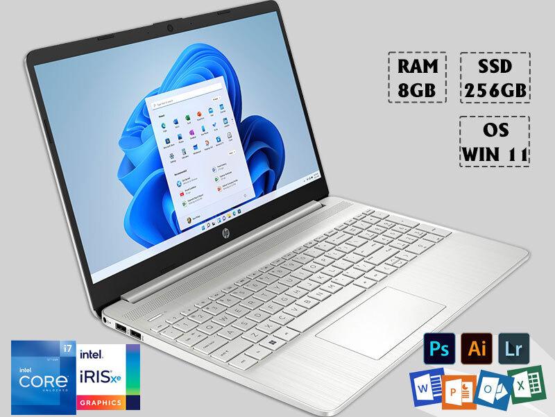 Laptop HP 15s-fq5145TU (76B24PA)/ Natural silver/ Intel Core i7-1255U / RAM 8GB