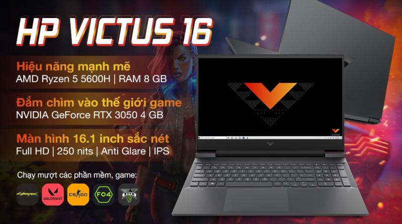 Laptop HP Gaming VICTUS 16 e0175AX R5 5600H