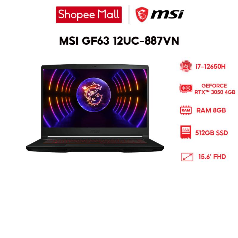 Laptop MSI Gaming GF63 12UC-887VN