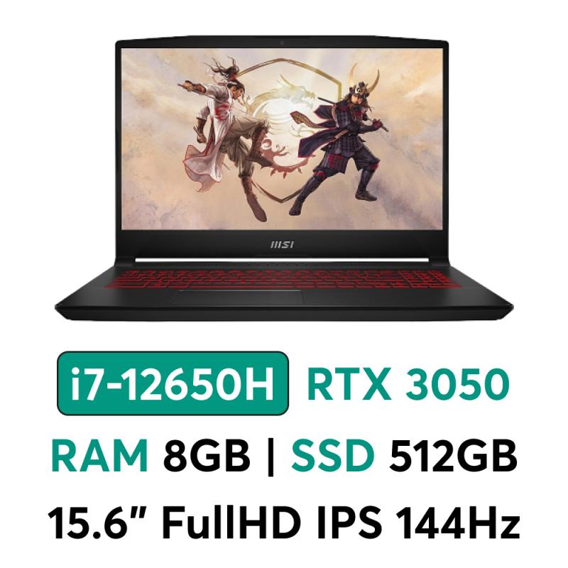Laptop MSI Katana GF66 12UCK-804VN i7-12650H | 8GB | 512GB | RTX™ 3050 4GB