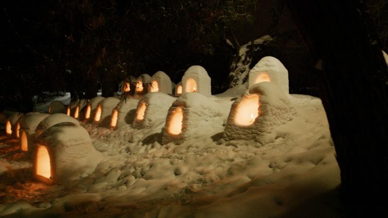 Lễ hội đèn lồng tuyết lâu đài Hirosaki