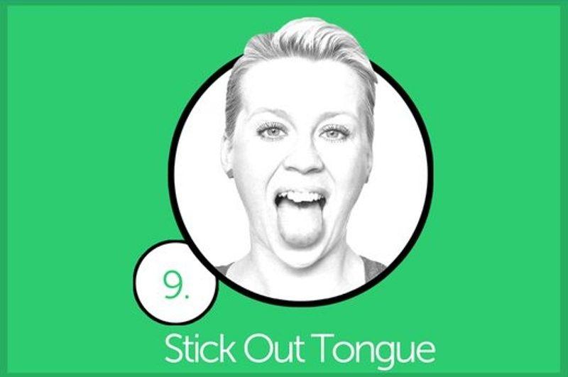 Stick out tongue