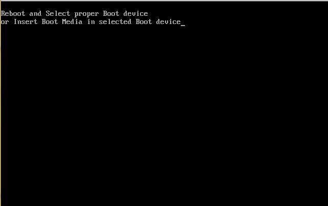 Lỗi máy tính reboot and select proper boot device