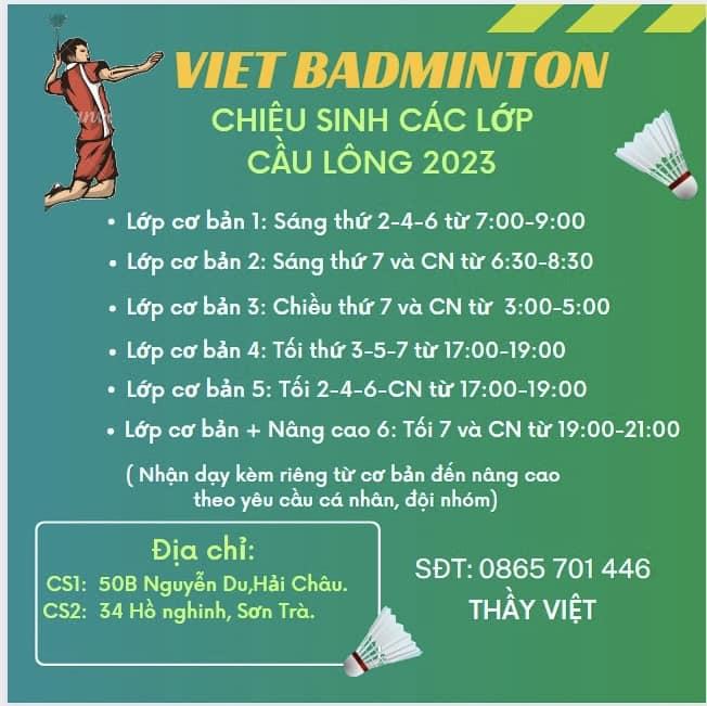 Lớp dạy cầu lông Hoàng Việt - Đà Nẵng