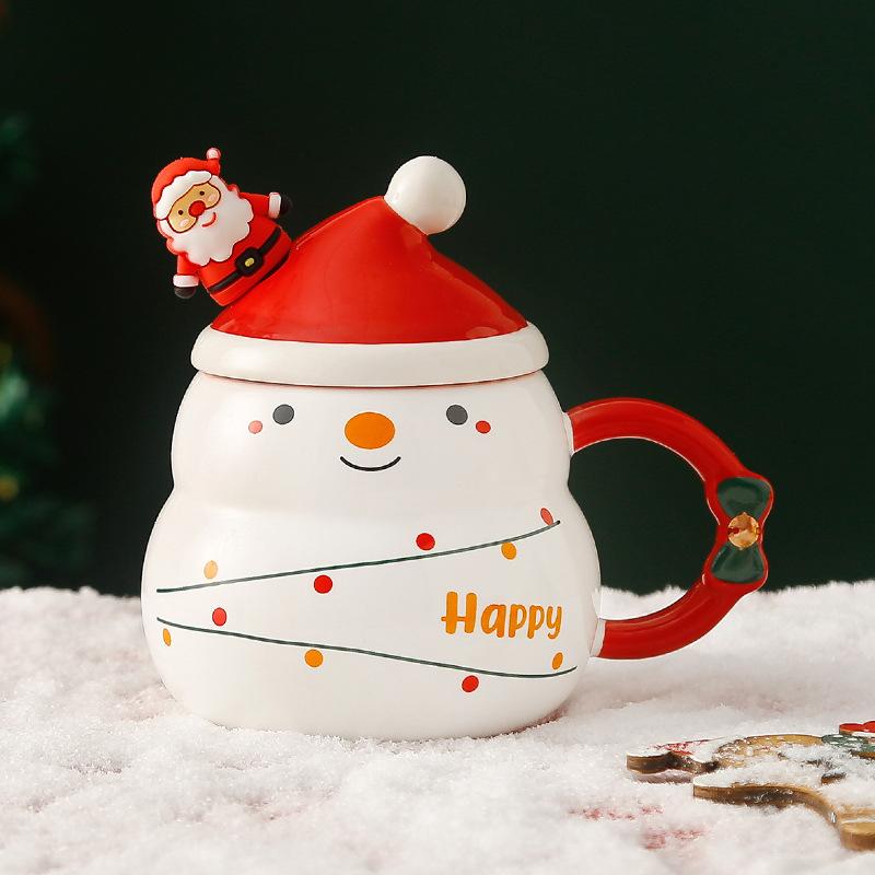 Ly cốc sứ Giáng sinh in họa tiết Noel dễ thương