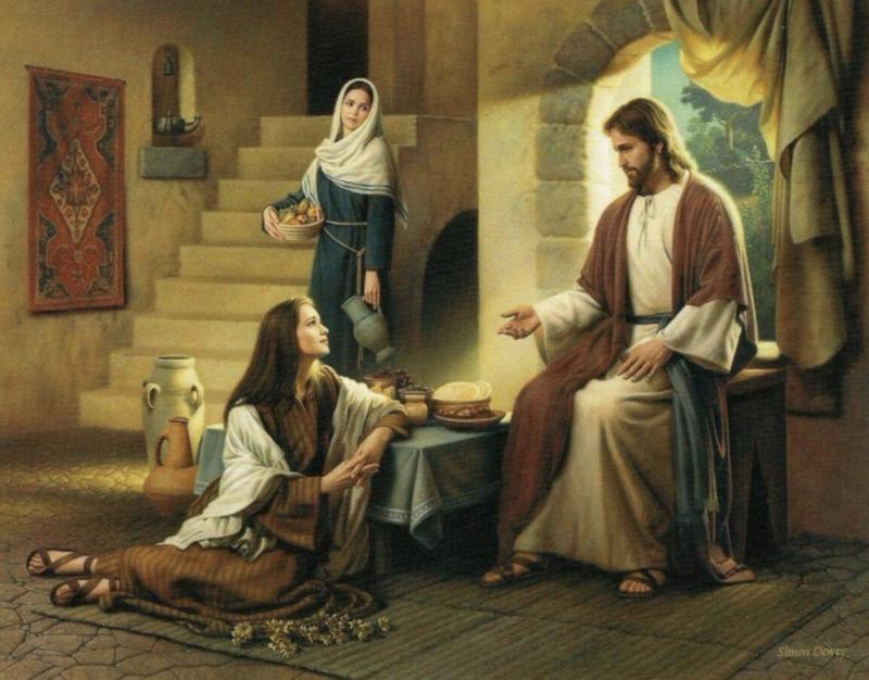 Mary xứ Bethany với hình ảnh ngồi dưới chân Chúa lắng nghe lời giảng dạy