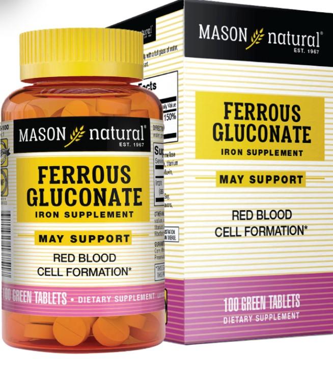 Mason Natural Ferrouse Gluconate