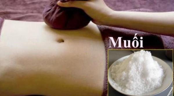 Massage giảm mỡ bụng với muối