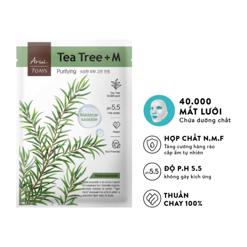 ARIUL 7 DAYS MASK Tràm trà TEA TREE + M (Madecassoside) 23ml