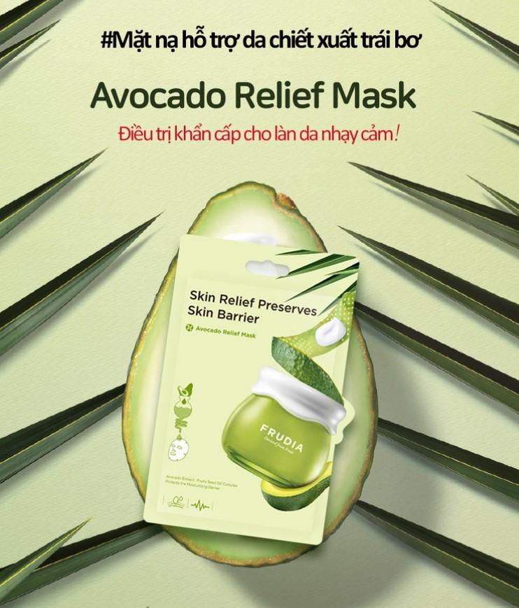 Mặt nạ Frudia Avocado Relief Mask hỗ trợ da chiết xuất trái bơ 20ml