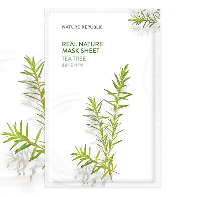 Mặt nạ giấy Nature Republic chiết xuất tràm trà tự nhiên Real Nature Tea Tree Mask 23ml