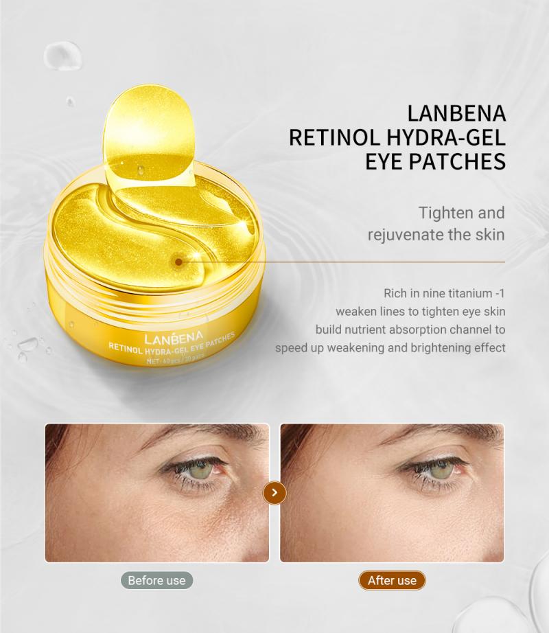 Mặt nạ mắt Lanbena Collagen miếng dán mắt chăm sóc da Hyaluronic Retinol
