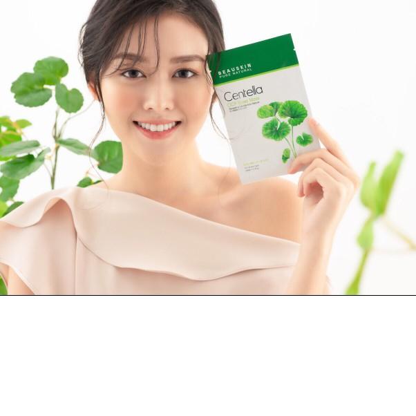 Mặt nạ sạch mụn kháng khuẩn chiết xuất rau má thảo dược Beauskin Hàn quốc ( 30ml/gói)