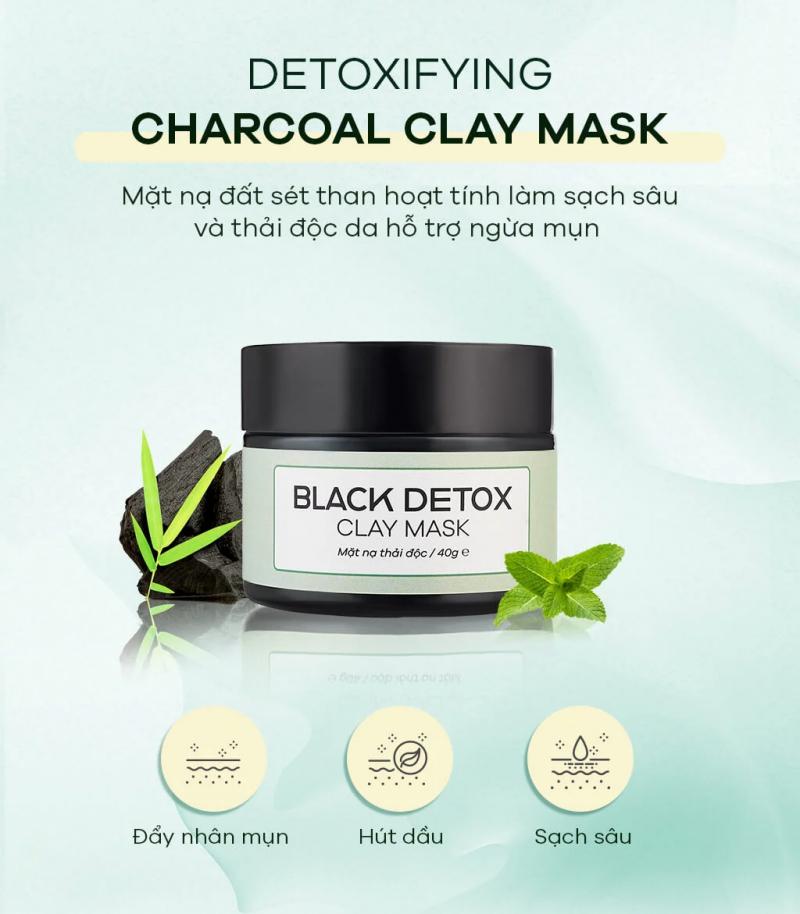 Mặt nạ thải độc Black Detox Clay Mask Zakka Naturals